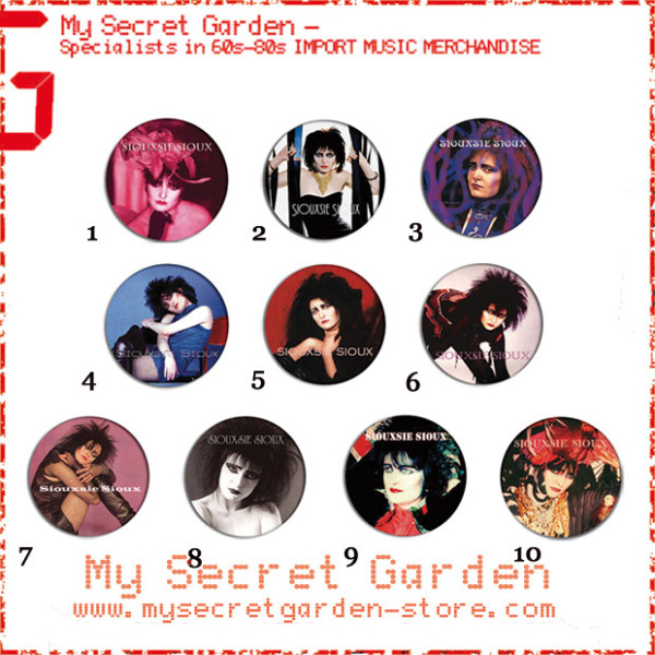 Siouxsie And The Banshees- Portrait  Pinback Button Badge Set 3a ( or Hair Ties / 4.4 cm Badge / Magnet / Keychain Set )